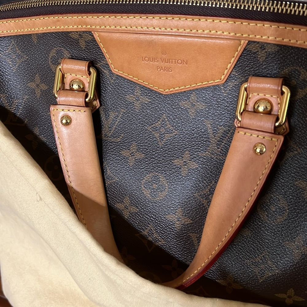 Louis Vuitton Brown Monogram Satchel with Tan Trim - Picture 12 of 16
